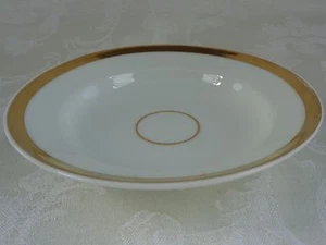 Porcelain Gold Trimmed Rimmed Fruit Dessert Sauce Bowl - Picture 1 of 3