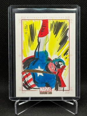 Marvel Bronze Age SketchaFEX Sketch Card Apriyadi Kusbiantoro Captain America - Image 1 of 2