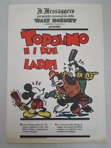 Walt Disney Il Messaggero anno 1989 Topolino e i due ladri - Picture 1 of 1