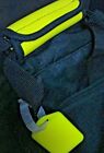 Luggage Tag Handle Grip Yellow , Neoprene Handle Wrap, Matching Yellow Hang Tag