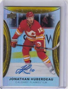 2022-23 UD TRILOGY BASE GOLD SIGNATURE AUTO #92 FLAMES - JONATHAN HUBERDEAU - Picture 1 of 1