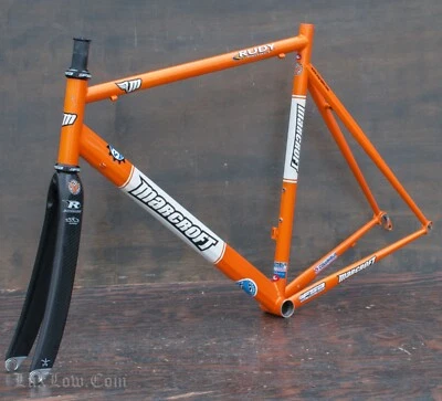 Bicicleta de estrada 57cm Marcroft Columbus estrutura de aço e garfo Reynolds fibra de carbono bicicleta de estrada - Imagem 1 de 4