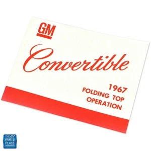 1967 GM Cars GM Convertible Top Manual Booklet SF0106 EA - Picture 1 of 3