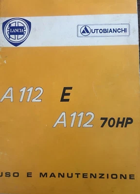 🔴 LANCIA AUTOBIANCHI A 112 Libretto auto uso manutenzione ORIGINALE vintage 78 - Immagine 1 di 4