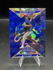 2025 Panini Crusade Brandon Sproat Cracked Blue Prizm #73 Mets - Picture 1 of 2
