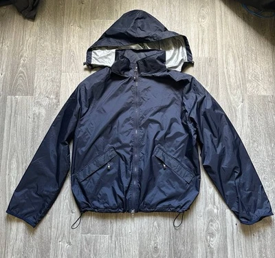 Vintage Armani Jeans Windbreaker Jacket Size 54 XL Nylon Mesh Lined Navy Y2K - Image 1 of 4