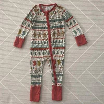 Little Sleepies Holiday Pattern One Piece Baby Size 3-6M - Image 1 of 4