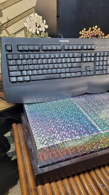 Toshiba J9643- 2 Vintage Black PS/2 Keyboard E06150US002-C Tested And Works Nice - Image 1 of 4