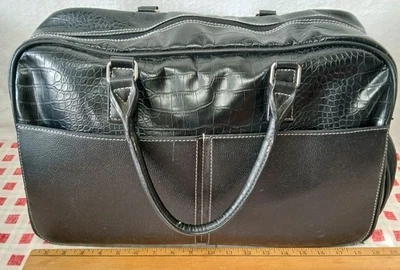 Bolso de Lona BMW Charity Pro-Am-Negro Imitación Cuero/Croc Viaje Gimnasio Golf Fin de Semana Foto 1 de 4