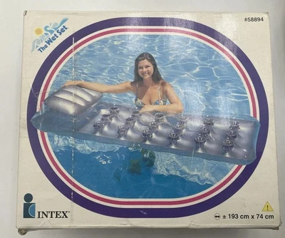 The Wet Set Suntanner Lounge 18 Pocket Pool Float 1996 Intex  76" x 29" Vtg - Image 1 of 4