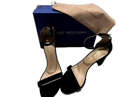 Sandalias negras Stuart Weitzman con correa al tobillo casi nude - 9. 5 us/40 eu -Nuevo Foto 1 de 4