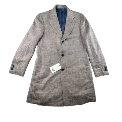 Men Suitsupply Blazer Size 40R US - Vincenza E.Thomas Wool Silk Linen Gray Tweed - Image 1 of 4