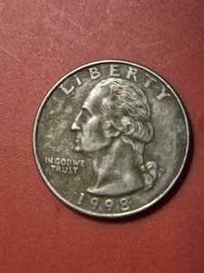 “1998-P Washington Quarter — Full Planchet Lamination Error — Obv/Rev — High... - Picture 1 of 24