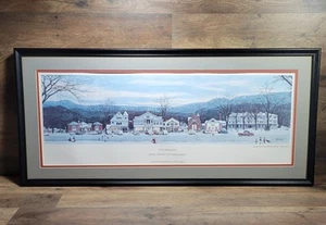 Norman Rockwell Christmas, Stockbridge Main Street, 1967 Large Litho..Framed Ltd - Picture 1 of 19