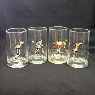 Drinking Glasses Arby's B.C. Ice Age 1981 Collector Series Set 4 Tumbler Vintage - Image 1 of 4