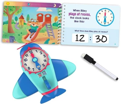 Juego de actividades Educational Insights Time to Learn Telling Time - Juguete reloj para niños, T Foto 1 de 4