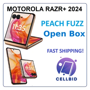 ✅ OPEN BOX! Motorola RAZR+ Plus 2024 (XT2451) 256GB Peach Fuzz 🔓 UNLOCKED - Picture 1 of 4