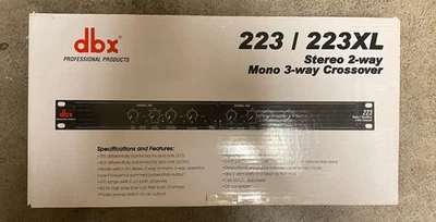DBX 223XL Stereo 2-Way/Mono 3-Way Crossover Rack Mountable In Great Shape! - Image 1 of 4