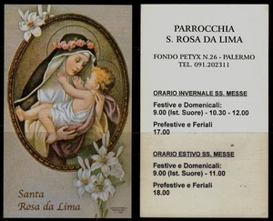 SANTINO (HOLY CARD) Santa Rosa da Lima - Picture 1 of 1