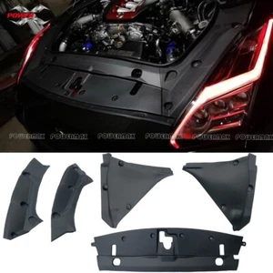 Matte Carbon Fiber 5pcs Engine Cooling Panel Cover Battery Cover For GTR R35 - Picture 1 of 7