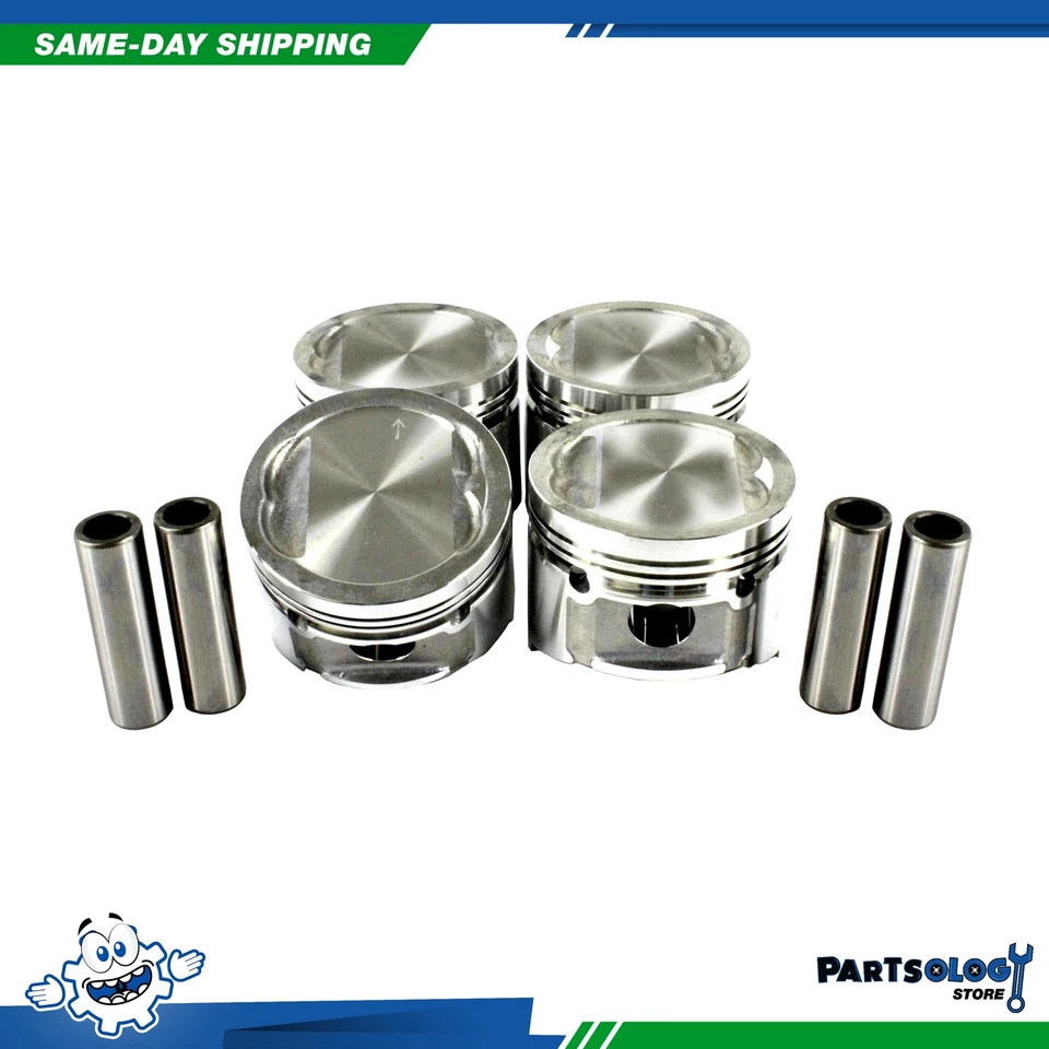 DNJ P102 Std. Conjunto completo de pistão para 87-94 Dodge Colt 1.5L SOHC - Imagem 1 de 1