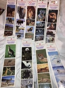 Mrs. Grossman’s Vintage Lot Of 9 Strips all Different WILD ANIMALS Stickers NEW! - Picture 1 of 10