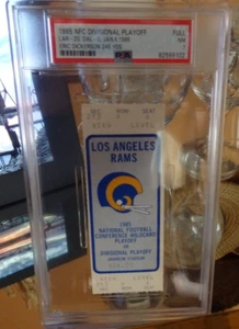 RAMS Eric Dickerson TICKET 248 YDS NFL ALL-TIME PLAYOFF RECORD PSA 7 NONE HIGHER - Picture 1 of 3