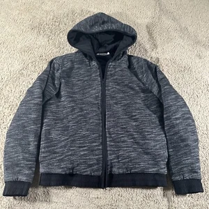 Alexander Wang Hoodie Womans Medium Black Batik Sweater Full Zip Sweatershirt - Picture 1 of 14