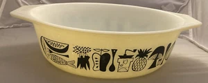 Pyrex Mod Yellow Bowl Promotional Limited Edition Glass Oval Casserole Dish 1958 - Picture 1 of 5