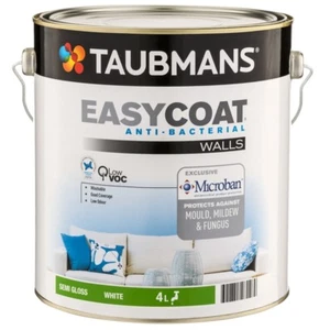 TAUBMANS EASY-COAT 4 LITRE = 2 X 2 LITREANTI-BAC INTERIOR SEMI-GLOSS WHITE paint - Picture 1 of 1