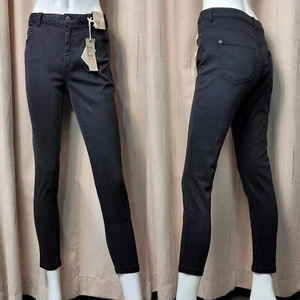 M&S Mid Rise SUPER SKINNY Tencel Blend JEANS ~ Size 14 Short ~ BLACK - Picture 1 of 5