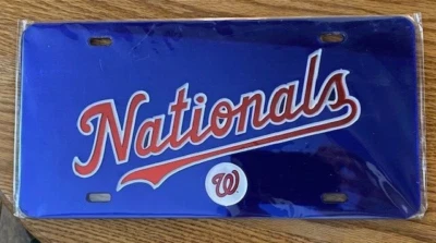 MLB WASHINGTON NATIONALS ACRYLIC LASERCUT LICENSE PLATE - Image 1 of 3