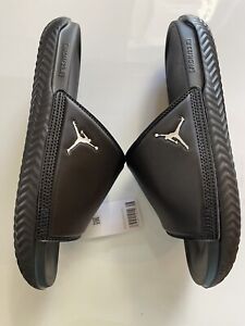 Nike Jordan Play Men's Slide Slipper Black/Silver DC9835-005 Size 9 , 10