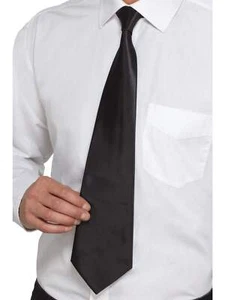 Deluxe Black Gangster Tie - Picture 1 of 1