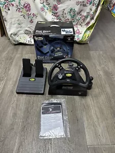 Mad Catz Dual Force Racing Steering Wheel with Pedals for PlayStation - Picture 1 of 9