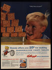 1960 KELLOGG's Rice Krispies Marshmallow Treats - Dennis The Menace - VINTAGE AD