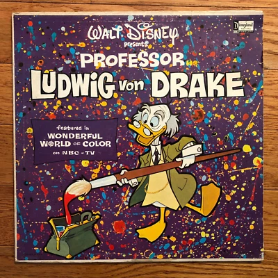 Walt Disney Presents Professor Ludwig Von Drake LP Disneyland DQ-1222 1961 Mono - Image 1 of 4