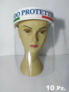 10 VISIERA PROTETTIVA FISSA IN PVC TRASPARENTE PROTEZIONE ANTIGOCCIA ANTIPOLVERE - Foto 1 di 5