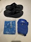 Hoka Recovery Sliders Flip Flops Size 4 + Headwear + Arm Bag