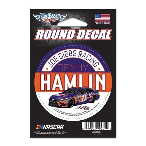 Denny Hamlin 2018 Wincraft #11 Fed Ex Express calcomanía redonda 3" envío gratuito Foto 1 de 1