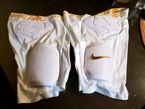 Pantaloncini da calcio imbottiti Nike Pro Hyperstrong taglia XXL bianco/oro nuovi con etichette - Foto 1 di 8