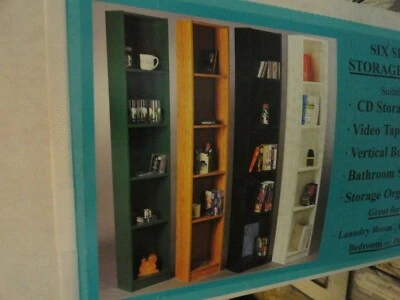 Nuevo Estuche para Libros Multimedia Torre de Almacenamiento Carina Blanco De Colección 60"x10"x8" Oficina, Baño  Foto 1 de 4