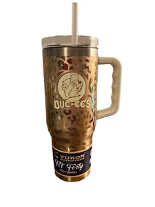 Bucees Yukon Becher 40oz Gold Leopard mit Henkel Neu - Bild 1 von 10