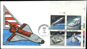 US FDC #C125a Plate Block of 4 Hand Drawn Cachet Washington, DC - Picture 1 of 1