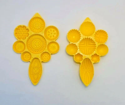Set Of 2 Pistachio & Dates Maamoul Plastic Mould 9 Different Designs in one - Image 1 of 4