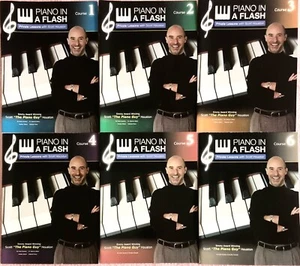 PIANO IN A FLASH PRIVATE LESSONS w/ SCOTT THE PIANO GUY HOUSTON COURSE BOOKS 1-6 - Picture 1 of 3