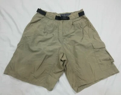 Pacific Crest 橄榄绿色尼龙腰带货物冒险短裤 S 小号男式 — 第 1/4 张图片