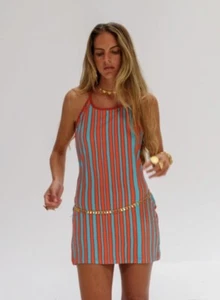 Susmies Querida Mía Short Dress Medium Striped Beach Holiday Viscose M €69 - Picture 1 of 14