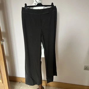 Next Trouser Suit Size 10 Brown Check Tan Stitching - Picture 1 of 6