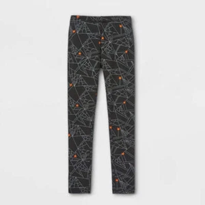 Cat & Jack Leggings Youth Girl Small Halloween and Spider Graphics A3004 - Picture 1 of 2